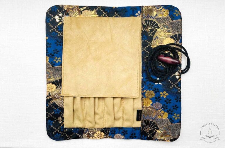 Silk pen roll Midnight Sakura by Taccia 2