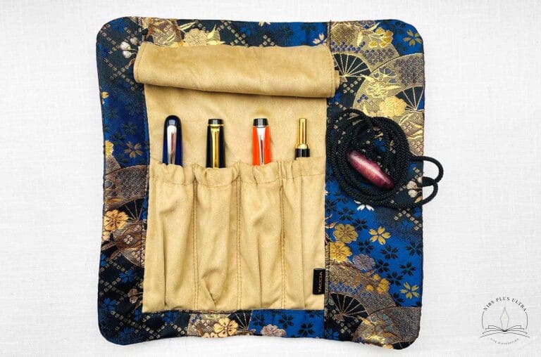 Silk pen roll Midnight Sakura by Taccia 3