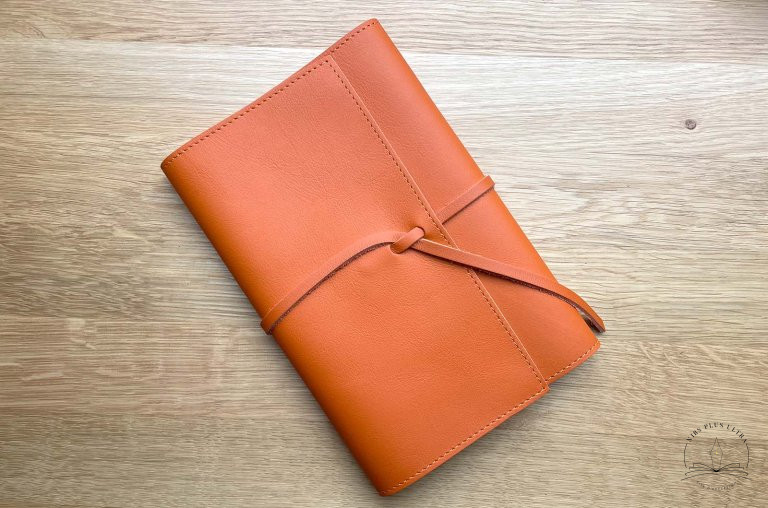 Carnet en cuir A5 Mandarine de Atelier De Laforêt 1