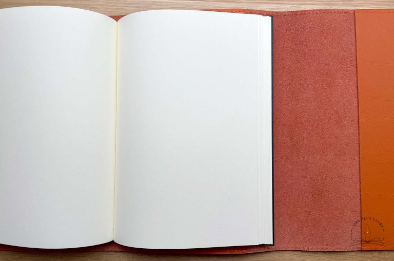 Carnet en cuir A5 Mandarine de Atelier De Laforêt 2