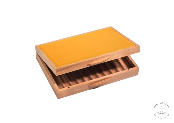 Coffret pour 11 stylos Alisier Moutarde de Atelier De Laforêt 1