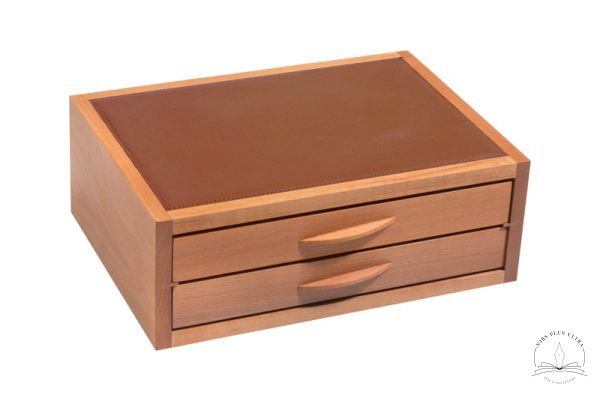 Coffret pour 22 stylos Alisier Cognac de Atelier De Laforêt 1