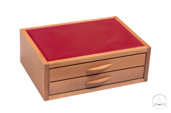 Coffret pour 22 stylos Alisier Rouge de Atelier De Laforêt 1