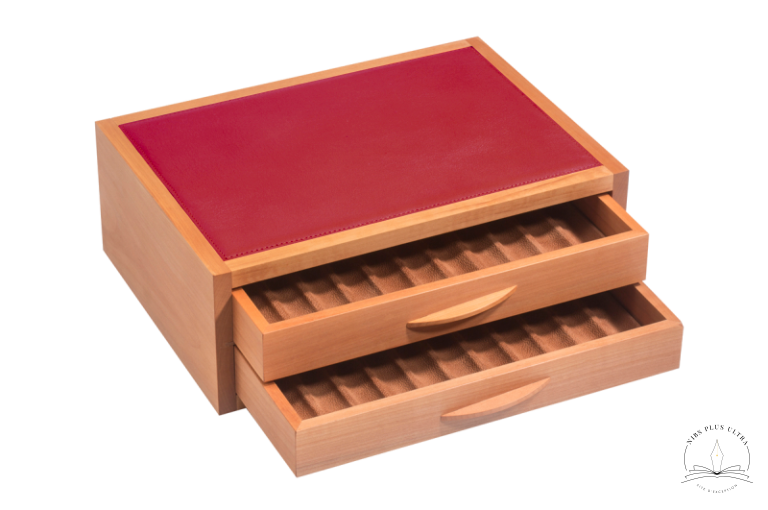 Coffret pour 22 stylos Alisier Rouge de Atelier De Laforêt 2