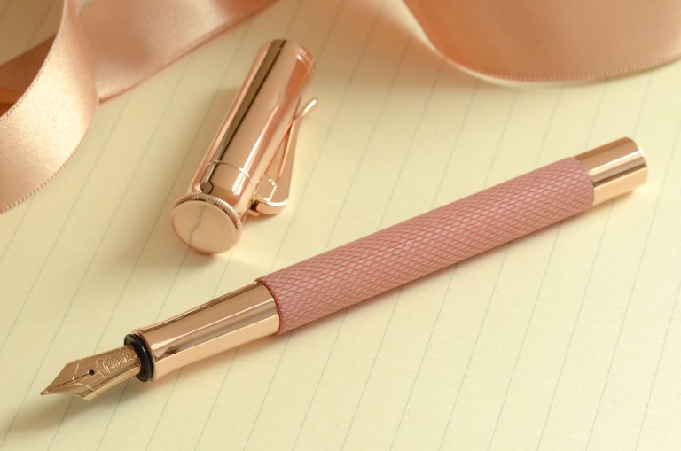 Guilloché Rose blush Fountain pen by Graf von Faber-Castell 2