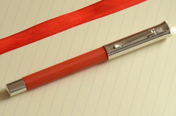 Guilloché Indian red Fountain pen by Graf von Faber-Castell 1