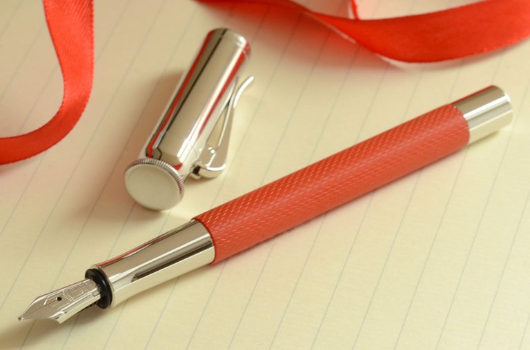 Guilloché Indian red Fountain pen by Graf von Faber-Castell 2