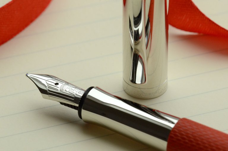 Guilloché Indian red Fountain pen by Graf von Faber-Castell 3