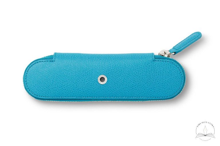 Etui en cuir Bleu azur pour 2 stylos de Graf von Faber-Castell 1