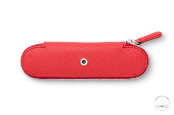 Etui en cuir Rouge Inde pour 2 stylos de Graf von Faber-Castell