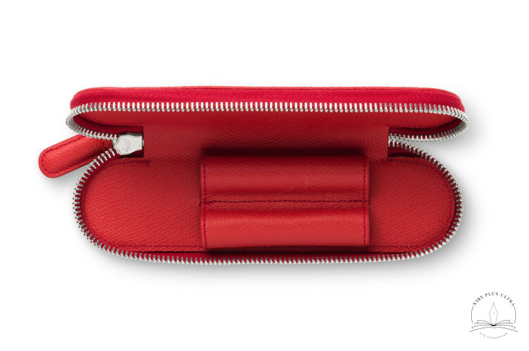 Etui en cuir Rouge indien pour 2 stylos de Graf von Faber-Castell 2