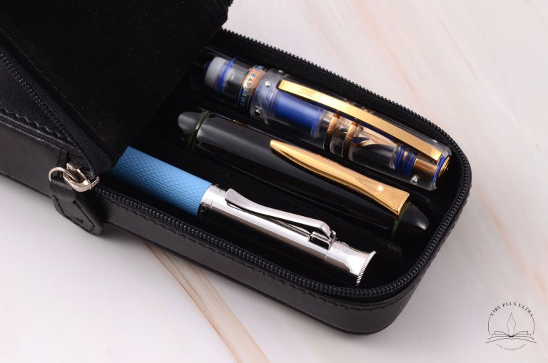 Etui en cuir Noir pour 3 stylos de Visconti 2