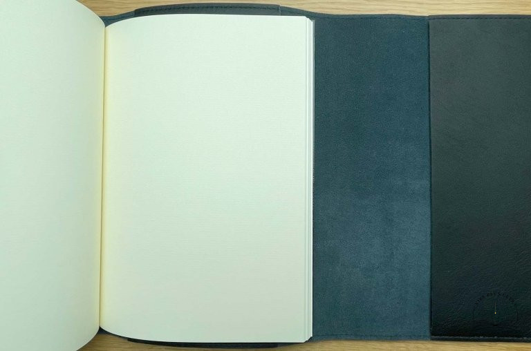 Carnet en cuir A5 Noir de Atelier De Laforêt 2